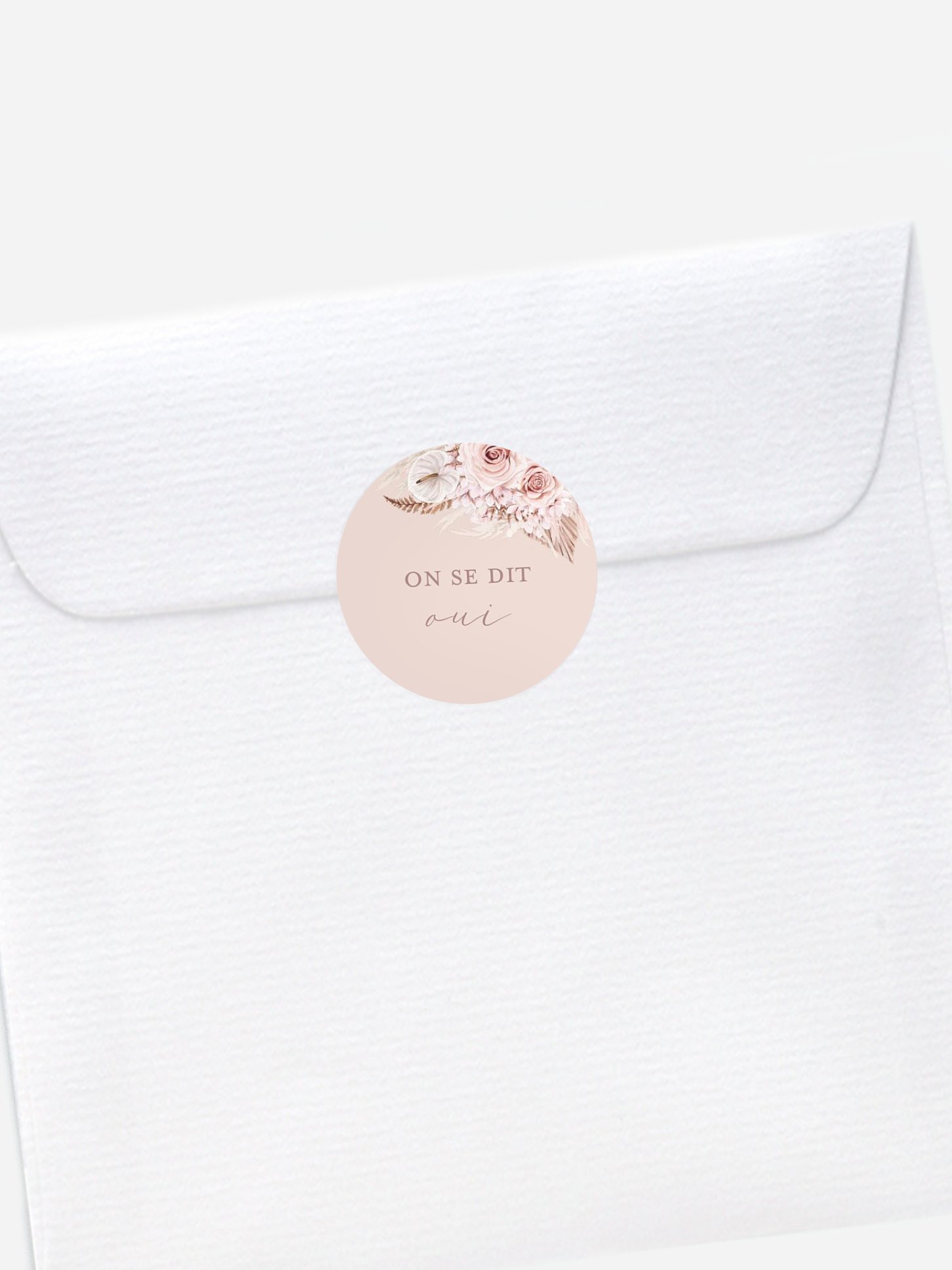 Stickers mariage Portrait fleuri