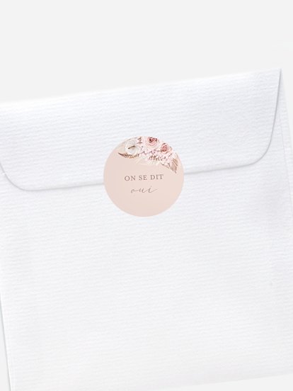 Stickers mariage Portrait fleuri