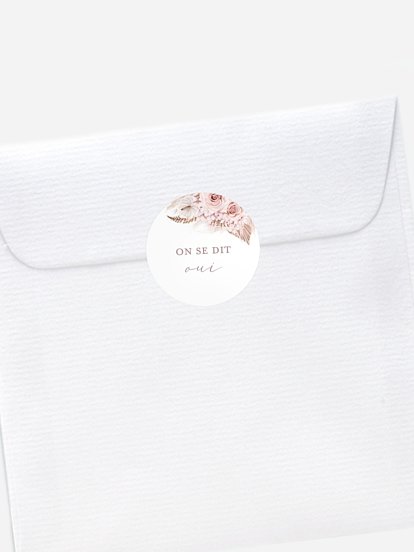 Stickers mariage Portrait fleuri