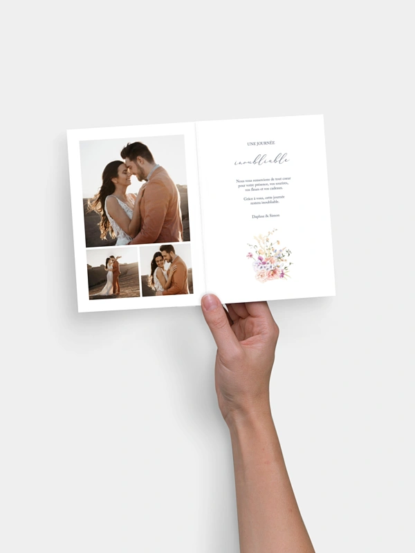 Carte de remerciements Bouquet majestic