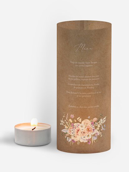 Menu mariage Bouquet majestic