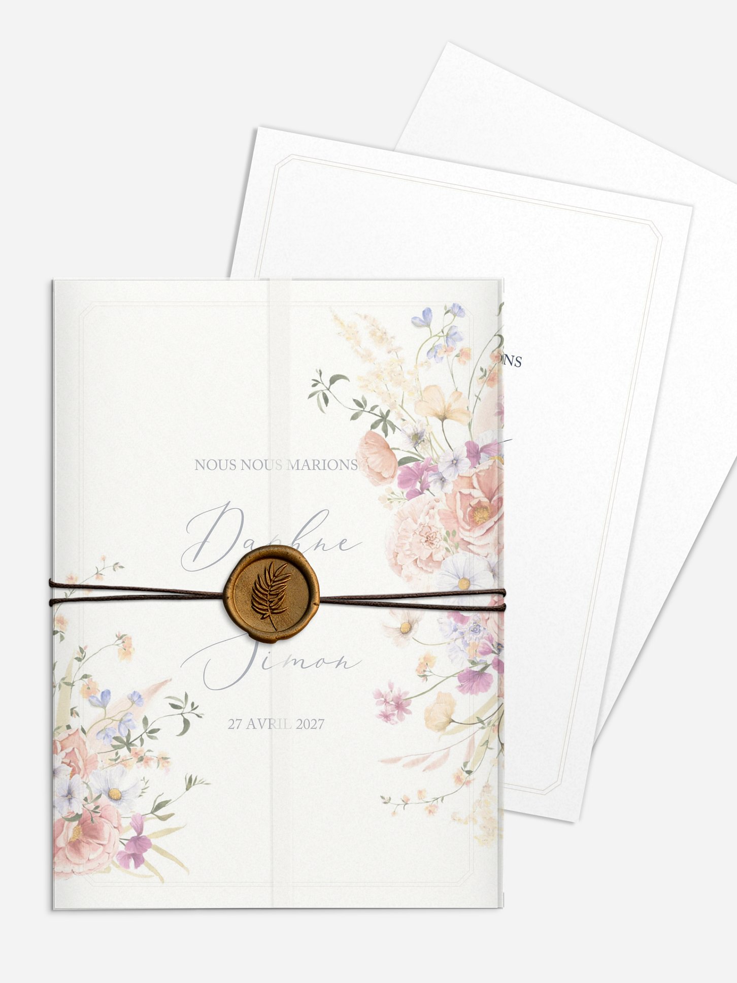 Faire-part de mariage Bouquet majestic