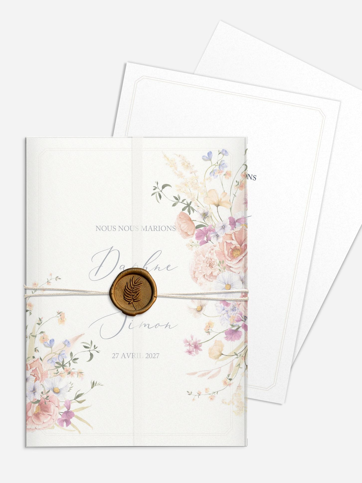 Faire-part de mariage Bouquet majestic