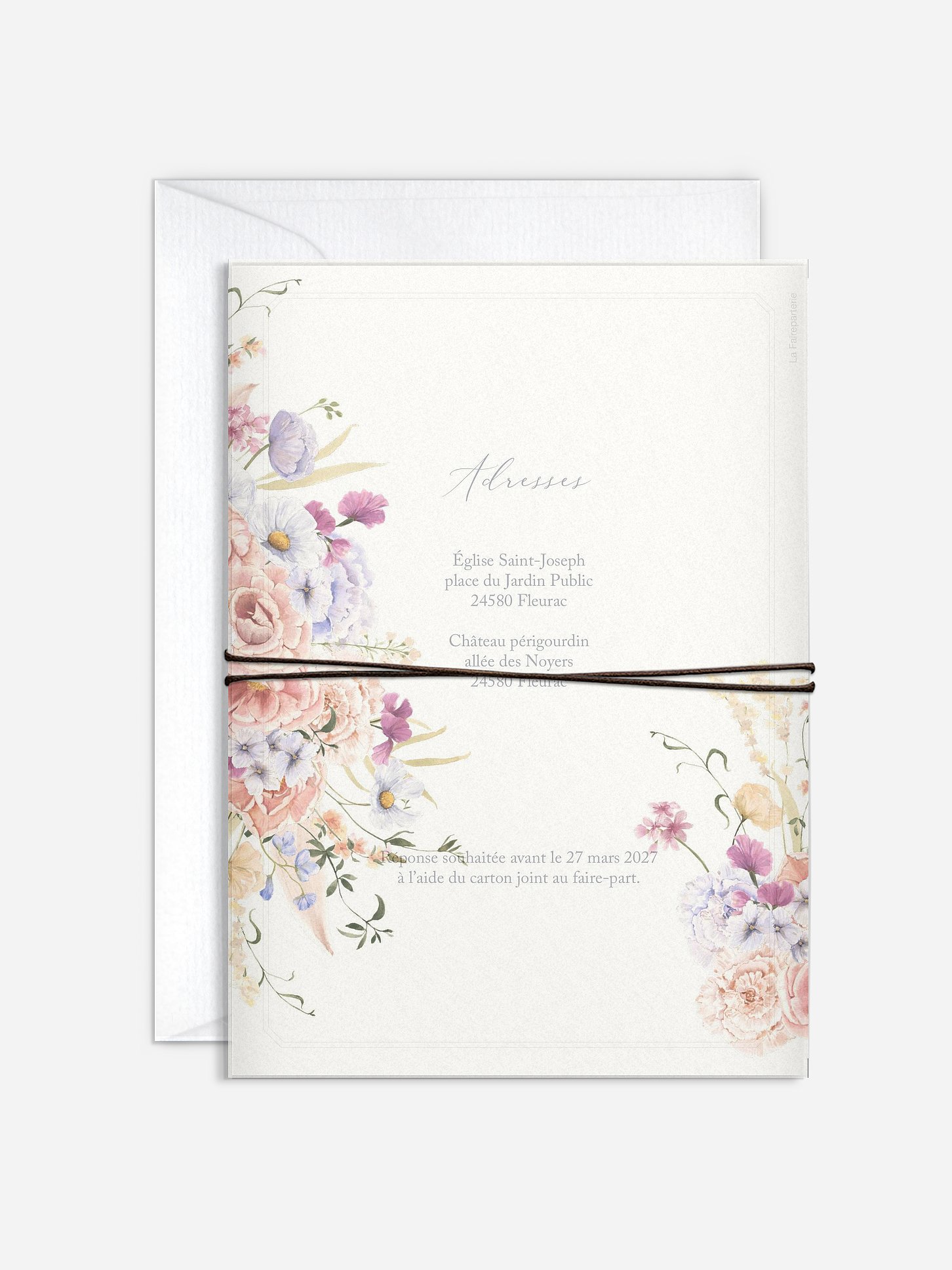Faire-part de mariage Bouquet majestic
