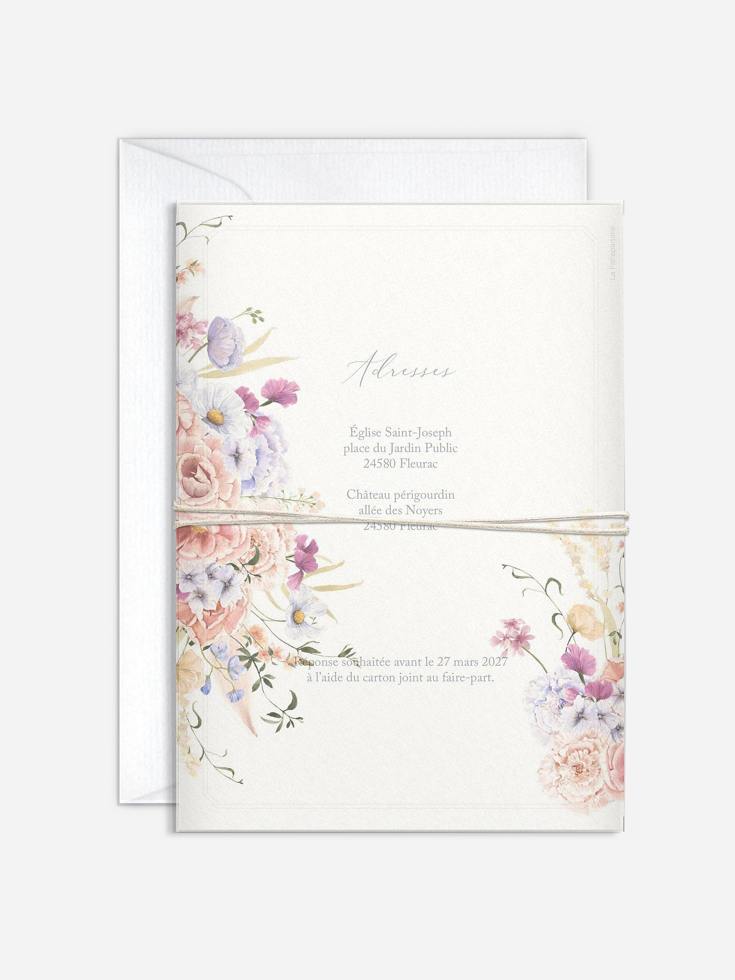 Faire-part de mariage Bouquet majestic