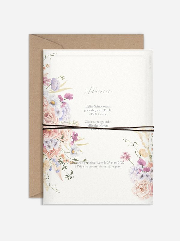 Faire-part de mariage Bouquet majestic