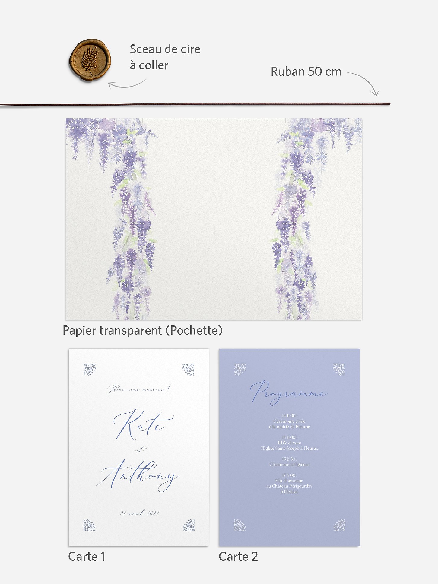 Faire-part de mariage Jardin majestic
