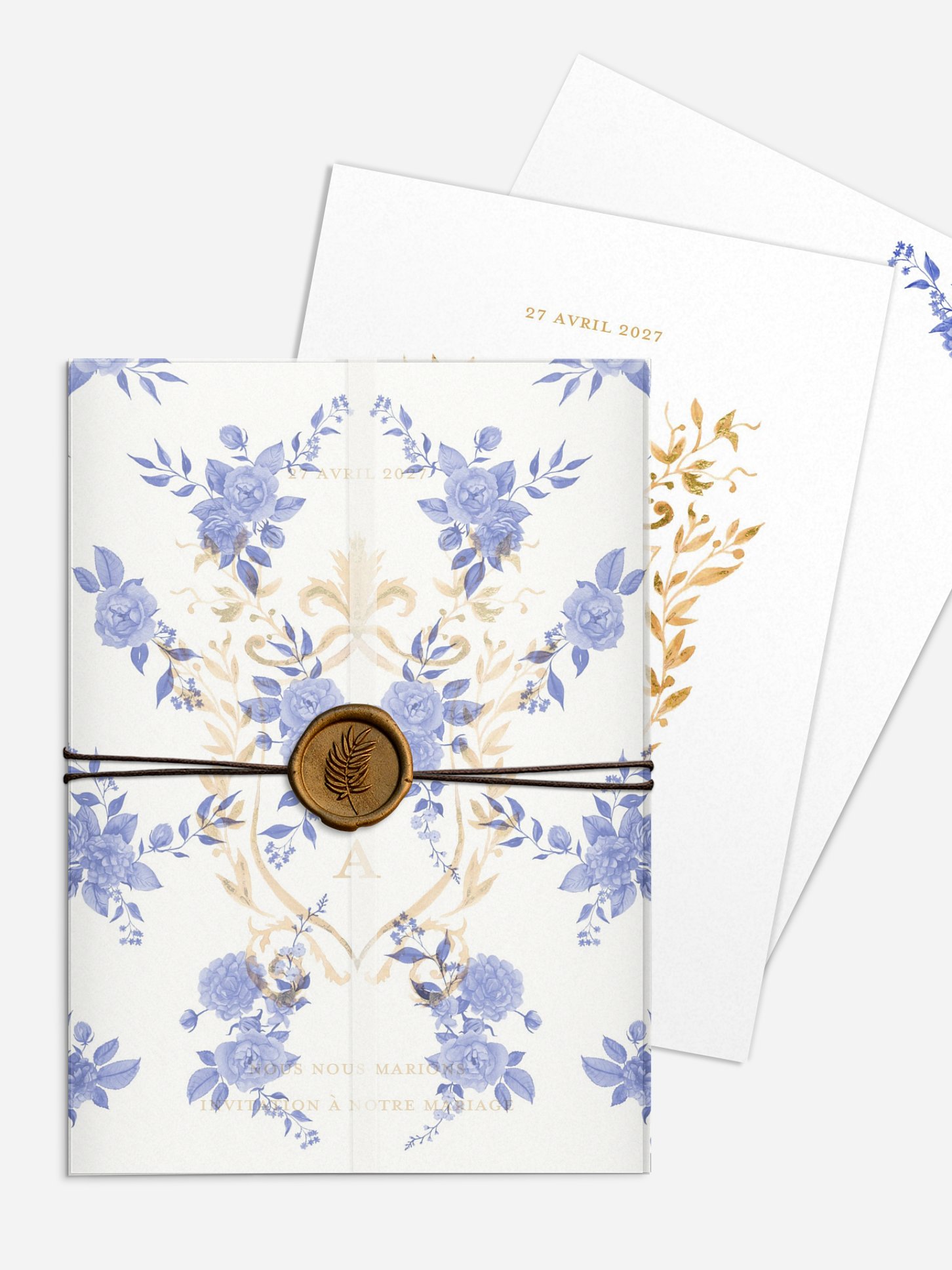 Faire-part de mariage Fleurs royales
