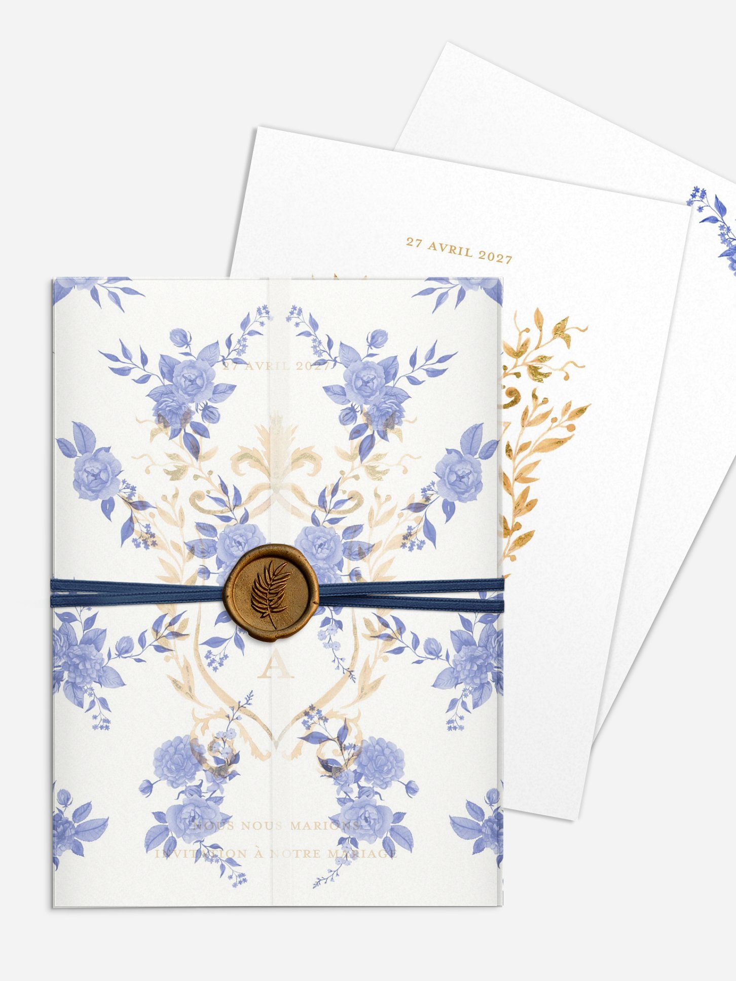 Faire-part de mariage Fleurs royales