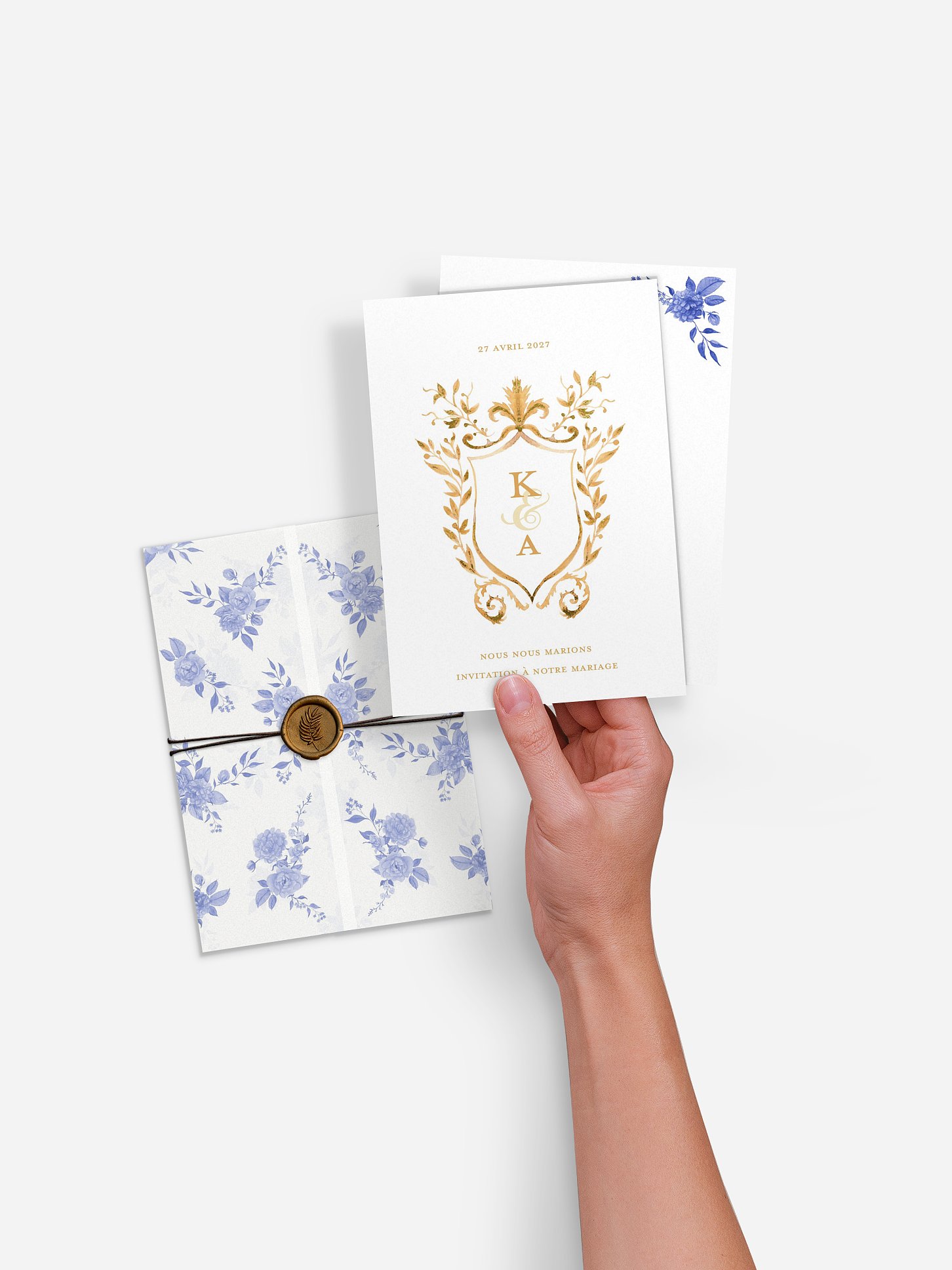 Faire-part de mariage Fleurs royales