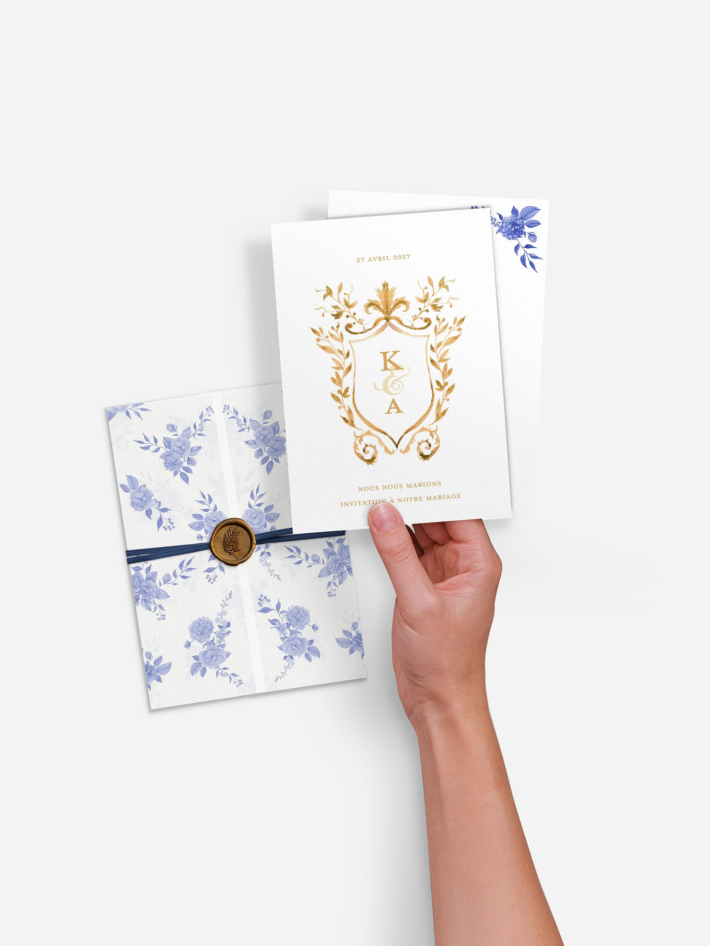 Faire-part de mariage Fleurs royales