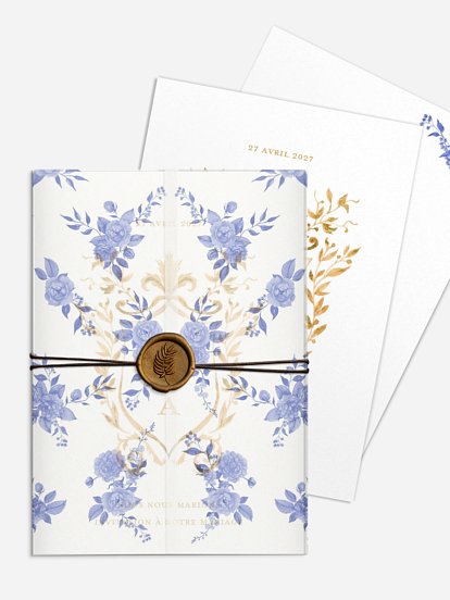 Faire-part de mariage Fleurs royales