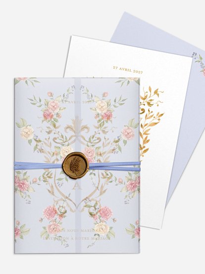 Faire-part de mariage Fleurs royales