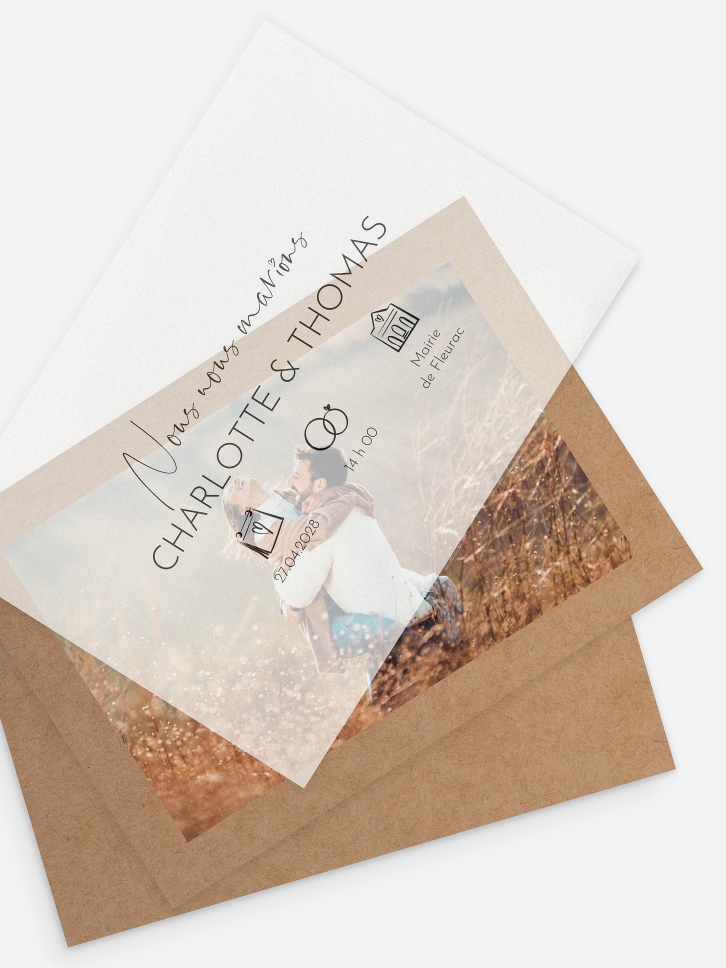 Faire-part de mariage Notre union