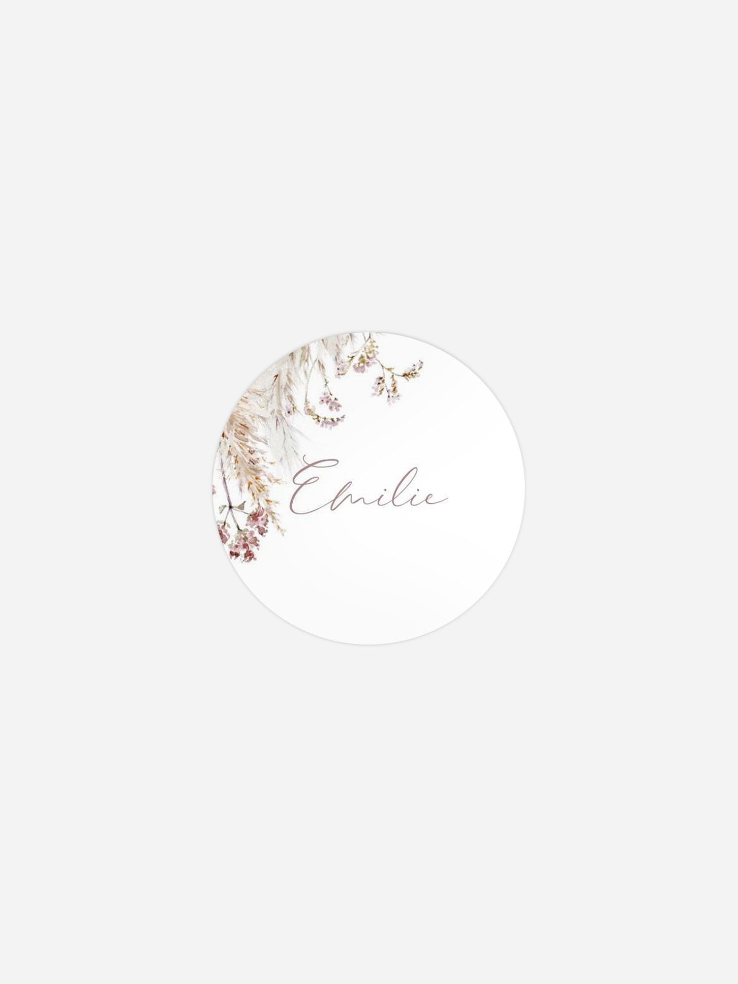 Étiquette cadeau individuelle Fleurs filigranes