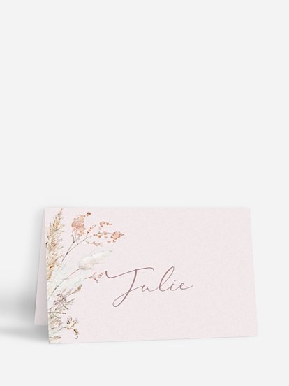 Marque-place mariage Fleurs filigranes