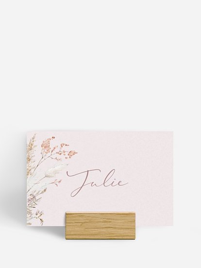 Marque-place mariage Fleurs filigranes