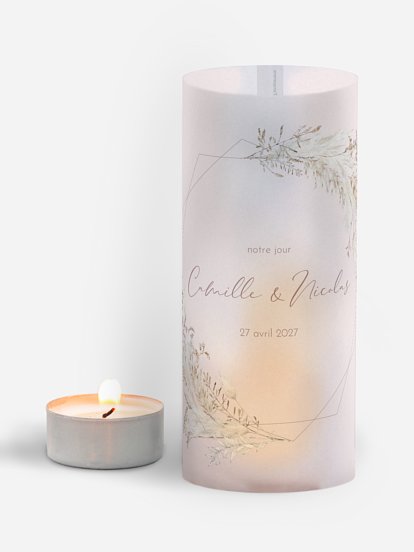 Photophore Fleurs filigranes