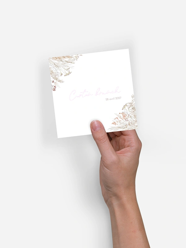 Carte brunch Fleurs filigranes