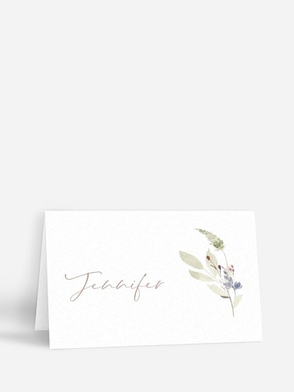 Marque-place mariage Fleurs douces