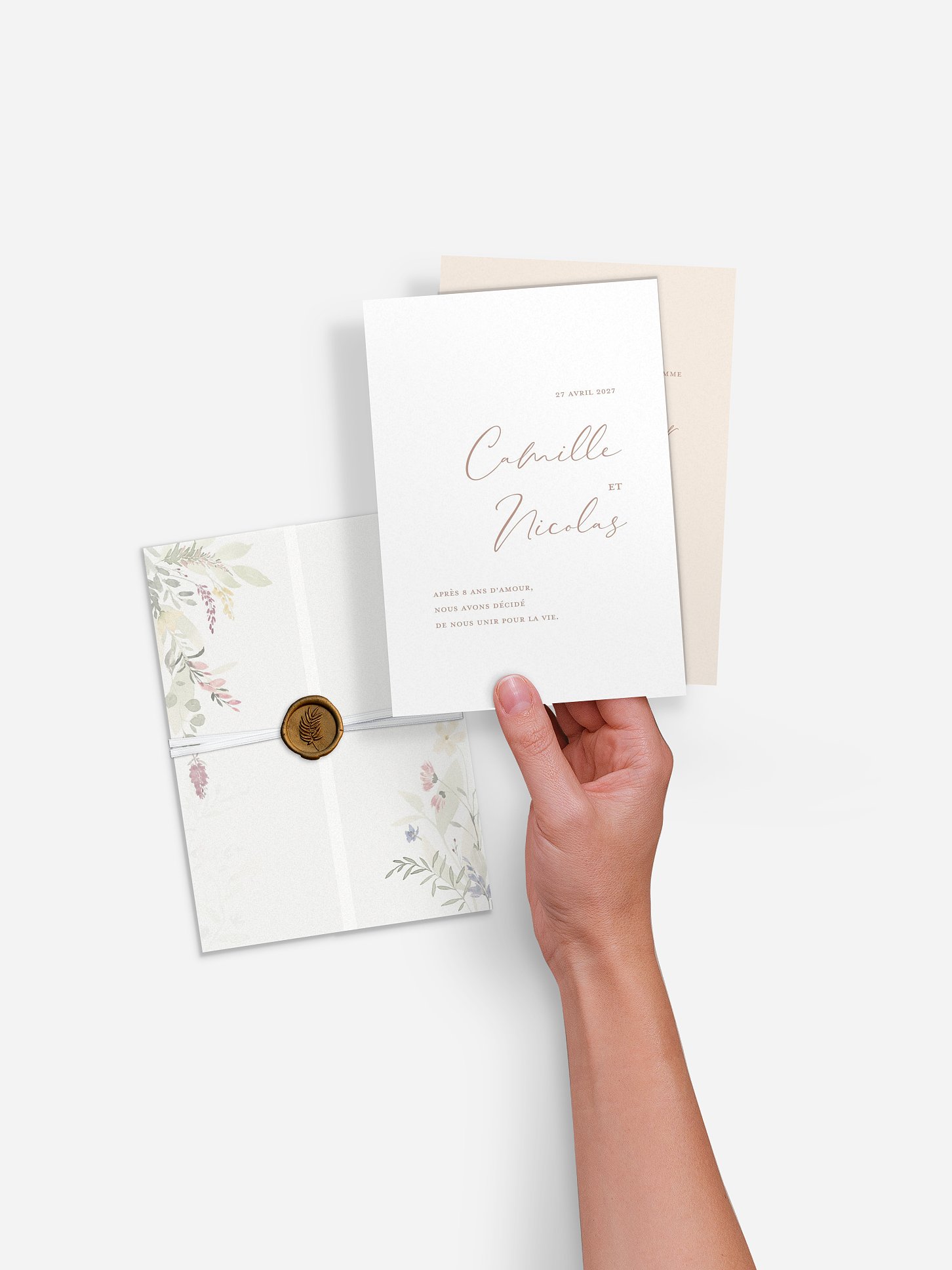 Faire-part de mariage Fleurs douces