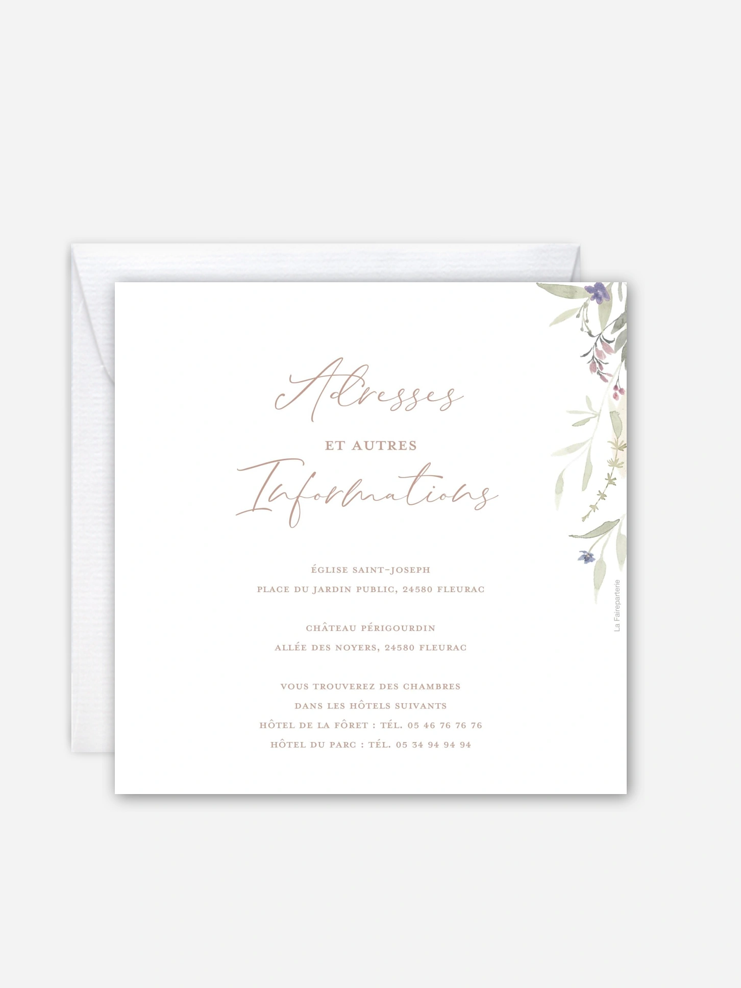 Faire-part de mariage Fleurs douces