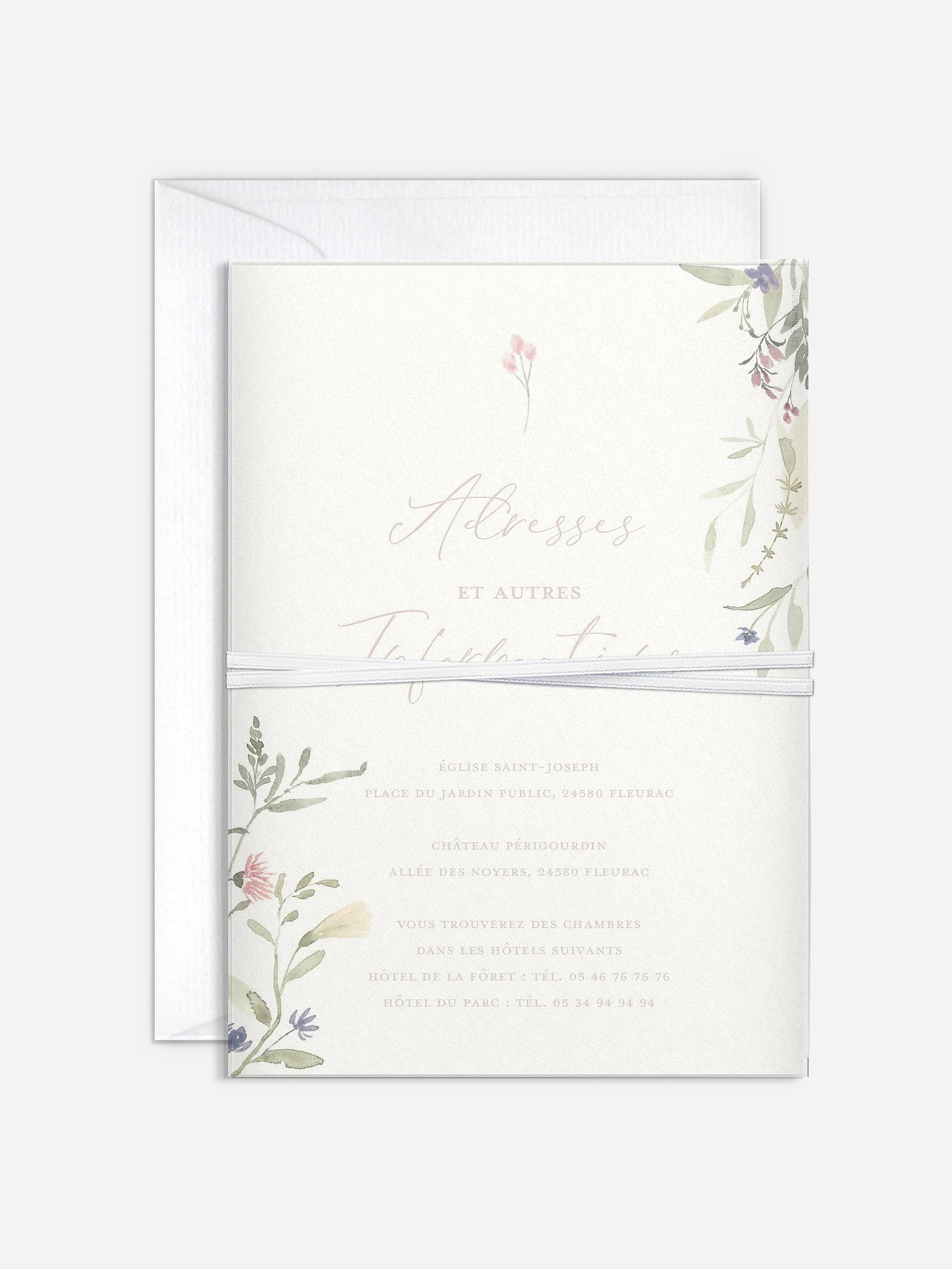 Faire-part de mariage Fleurs douces