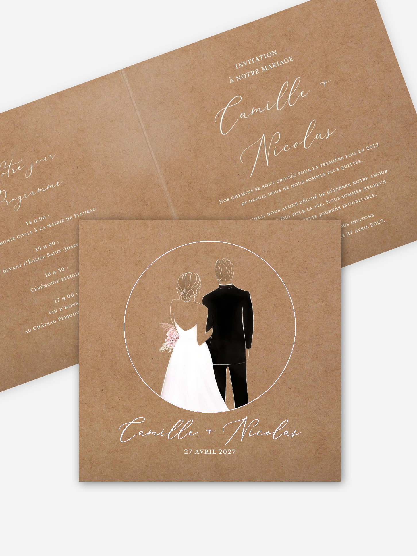 Faire-part de mariage Amour precieux