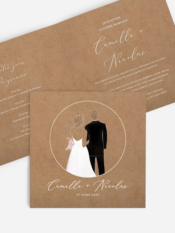 Faire-part de mariage Amour precieux