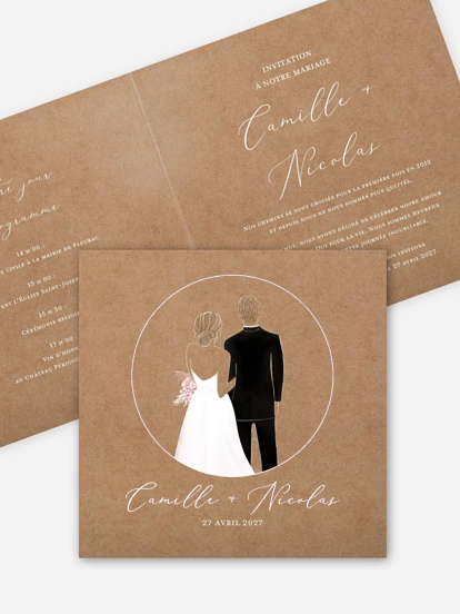 Faire-part de mariage Amour precieux