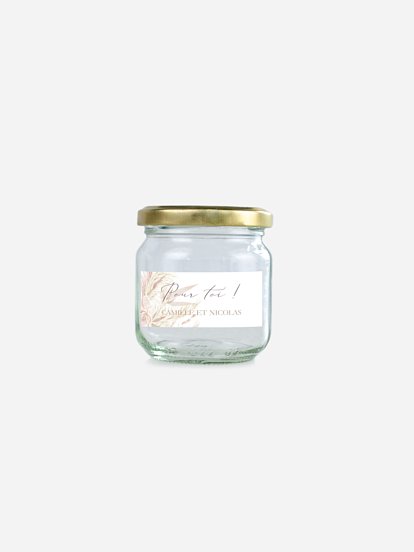 Étiquette cadeau mariage Blush Initials