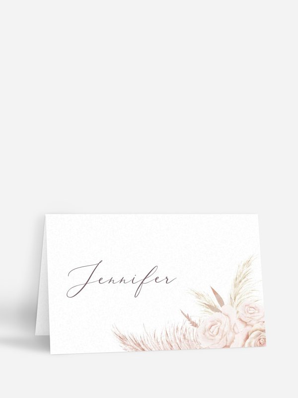 Marque-place mariage Blush Initials