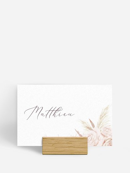 Marque-place mariage Blush Initials