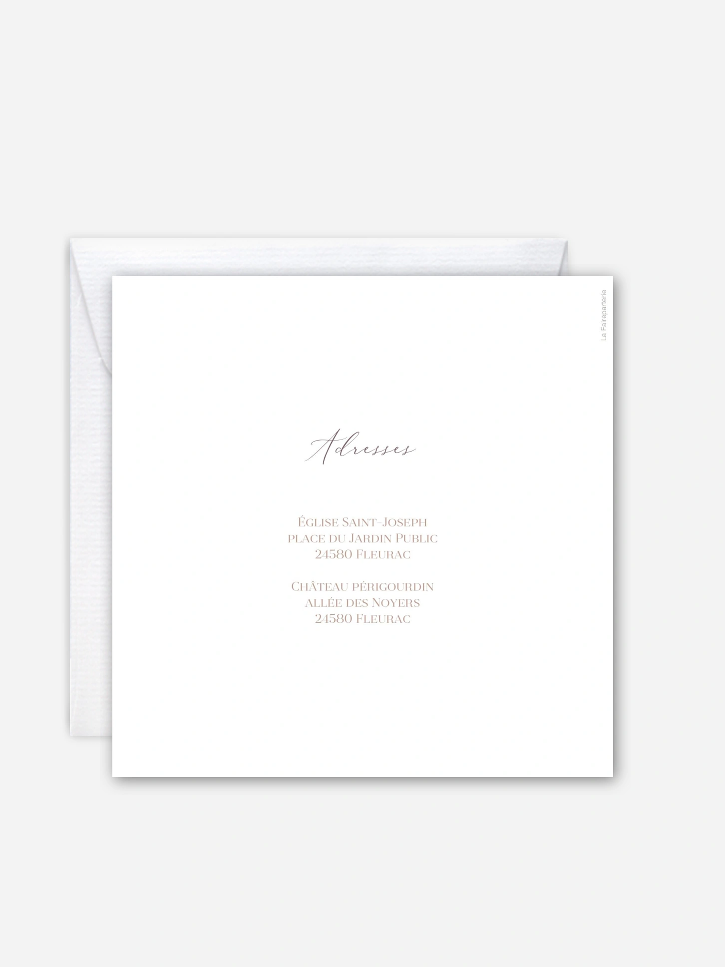 Faire-part de mariage Blush Initials