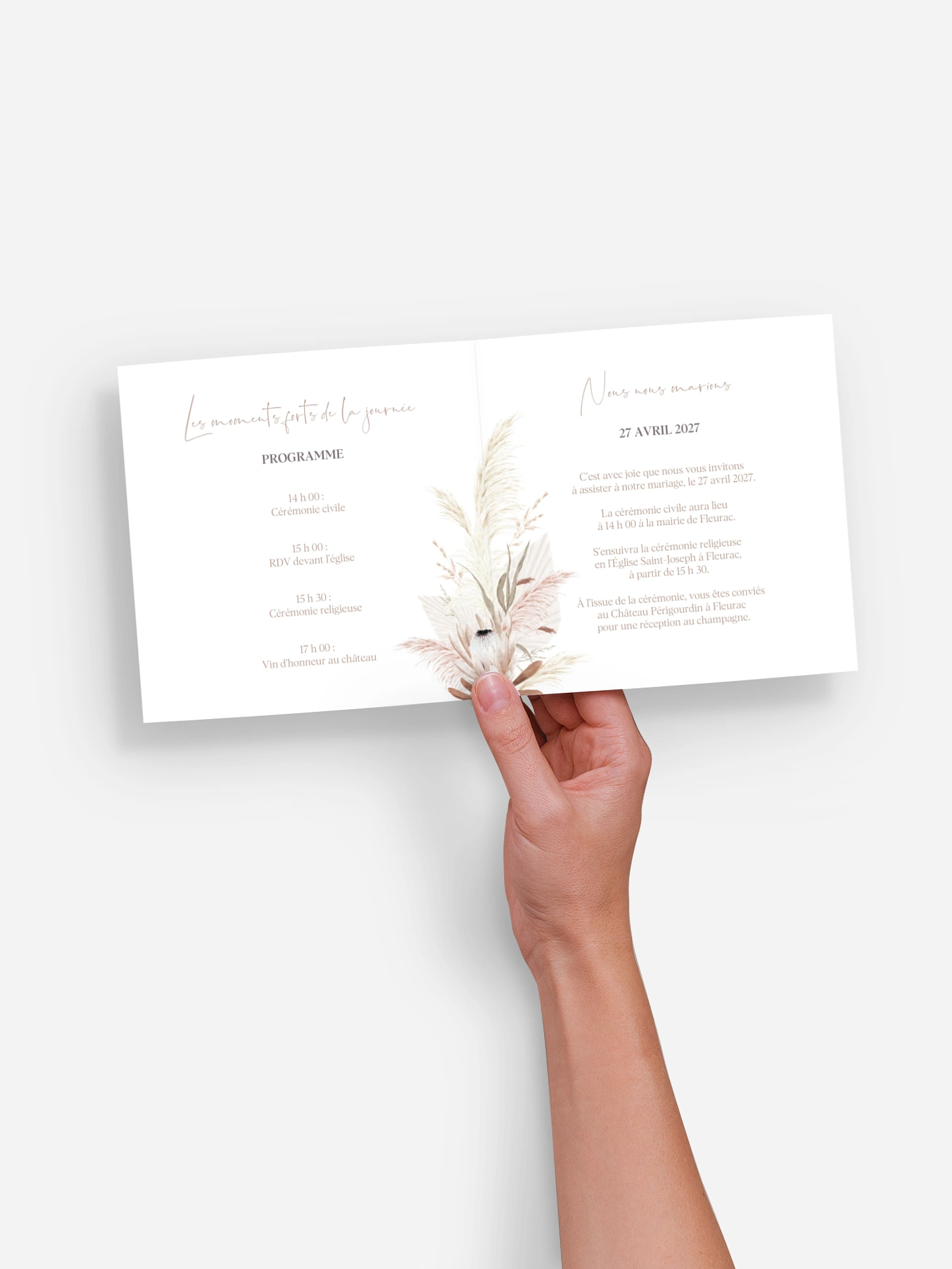 Faire-part de mariage Oui fleuri
