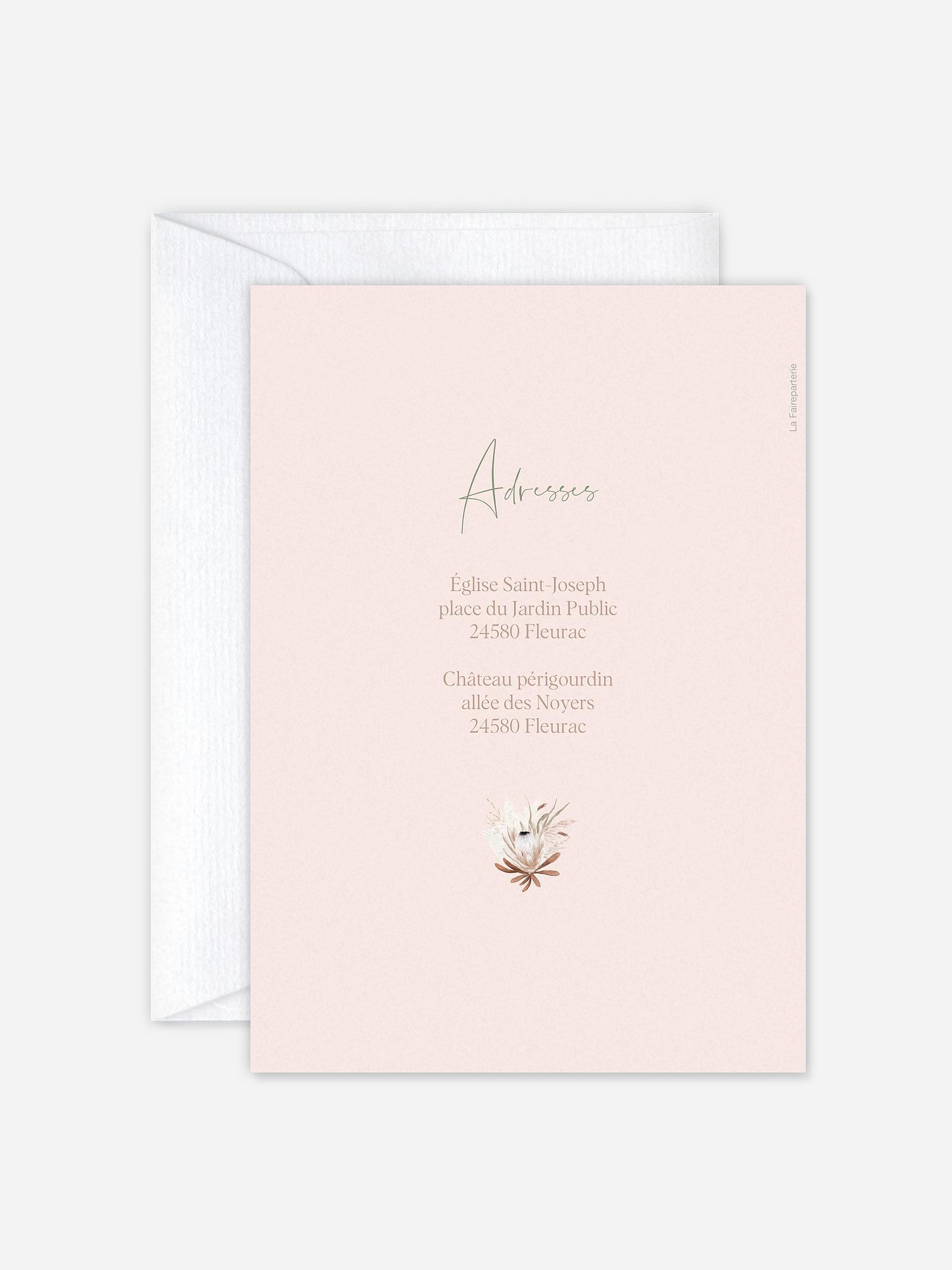 Faire-part de mariage Oui fleuri