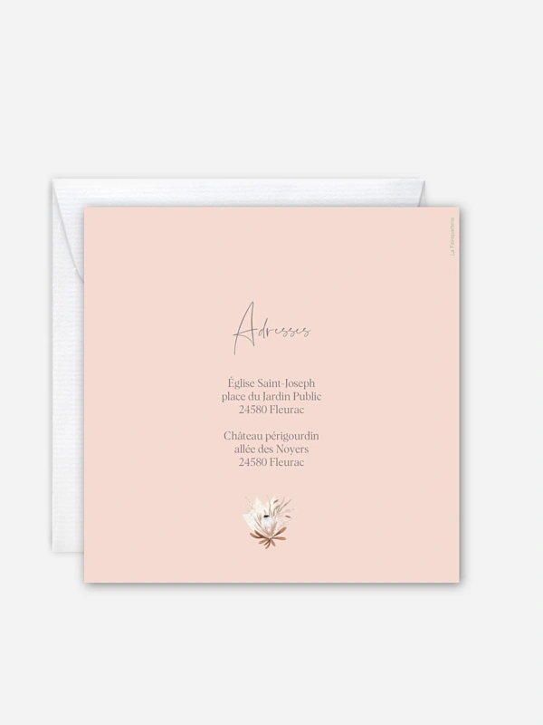 Faire-part de mariage Oui fleuri