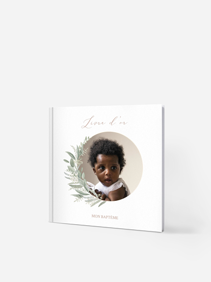 Livre d’or baptême Couronne de sauge