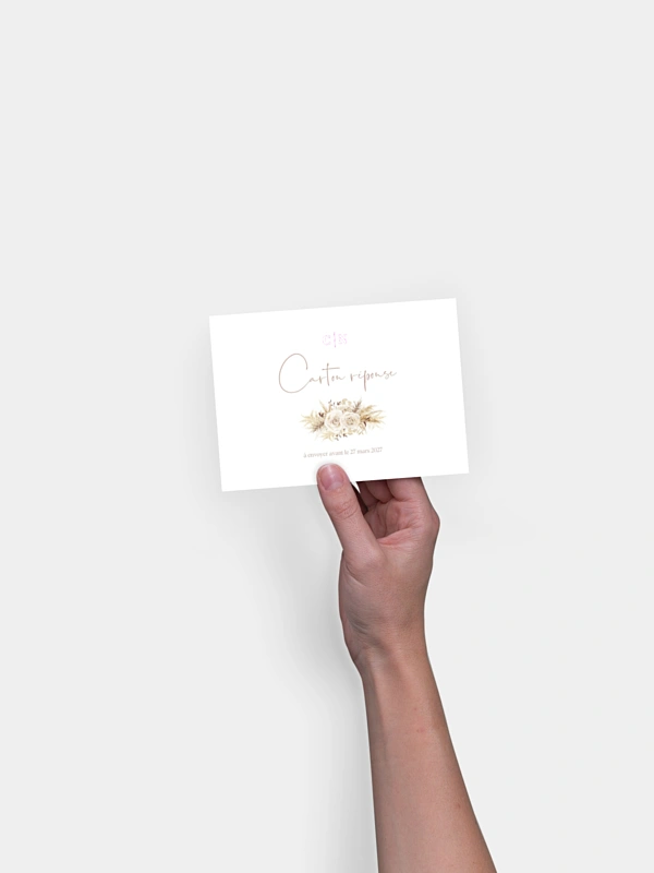 Carton réponse Amour bohème