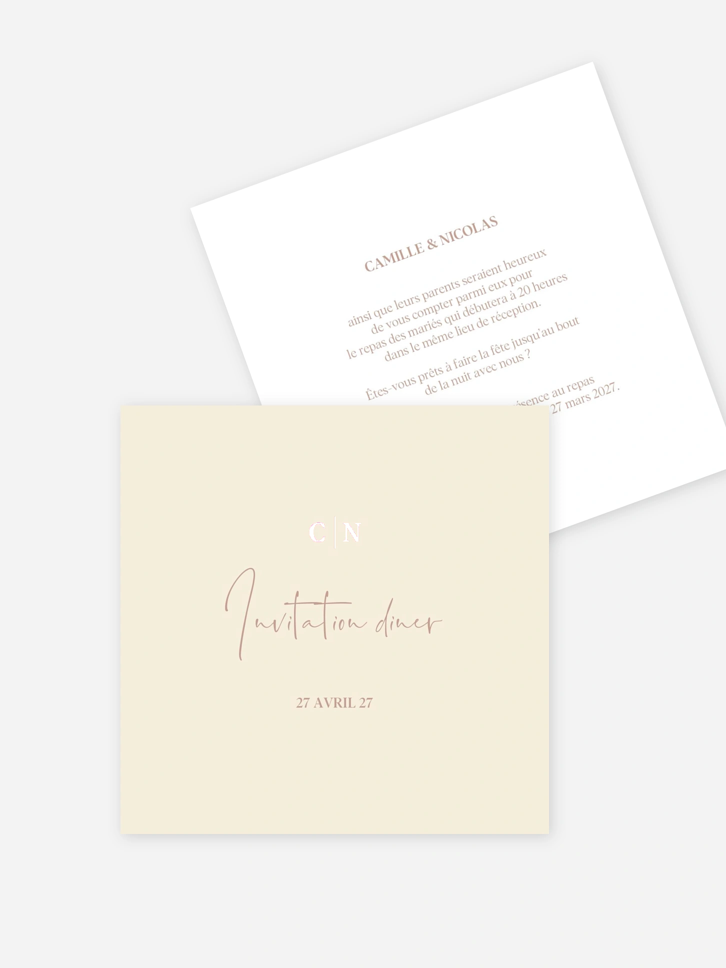 Carton d'invitation Amour bohème