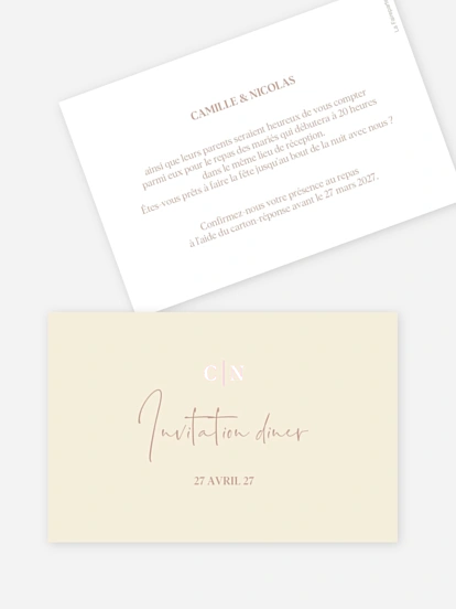 Carton d'invitation Amour bohème