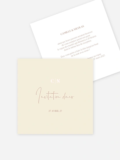 Carton d'invitation Amour bohème