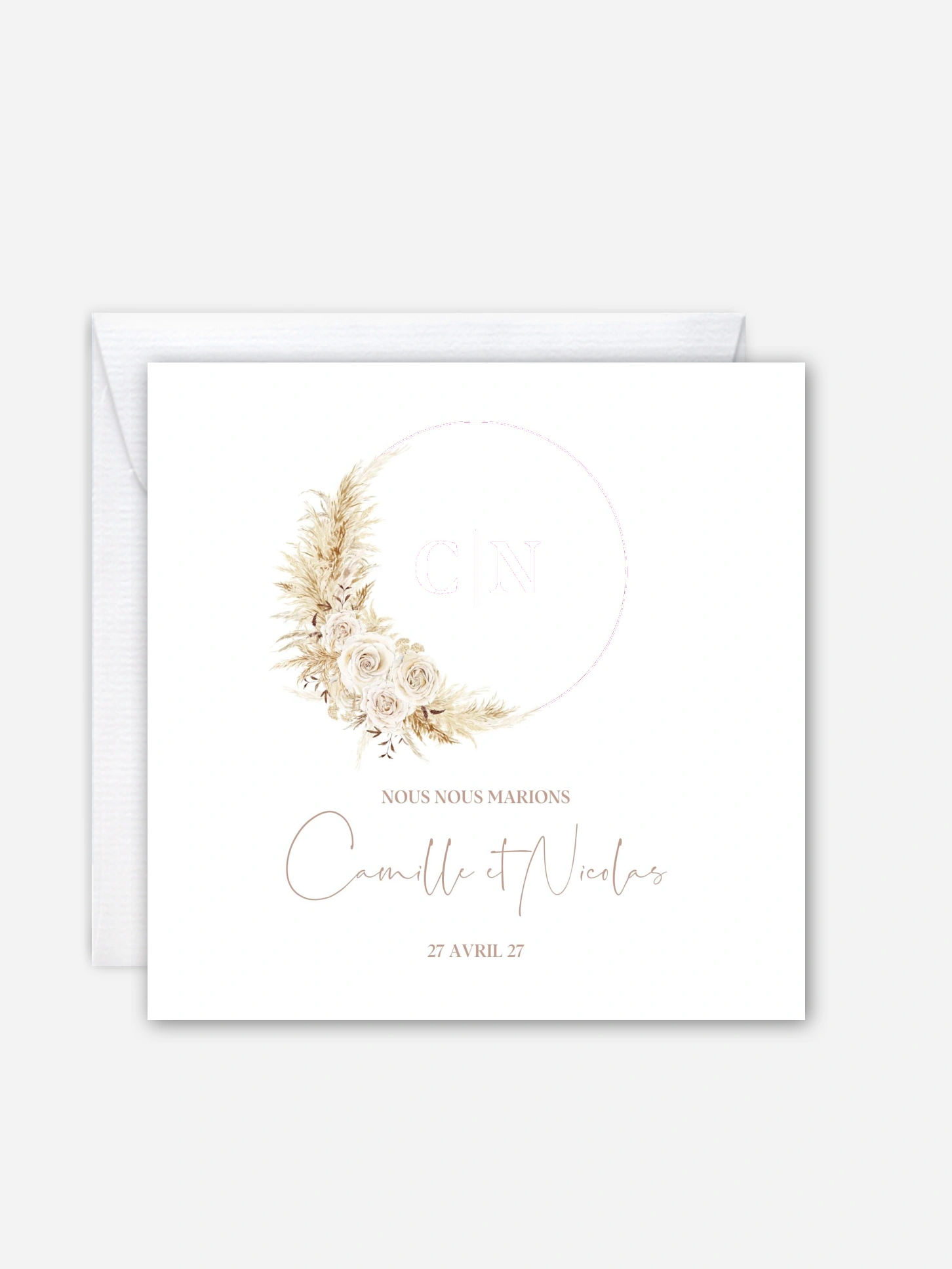 Faire-part de mariage Amour bohème