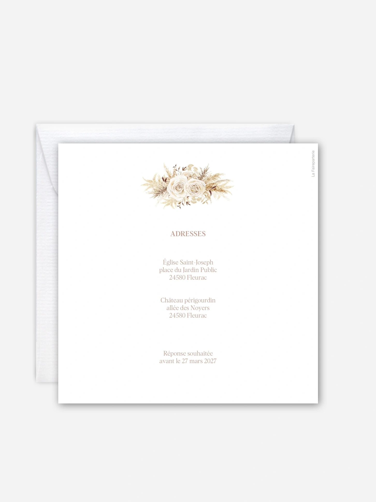 Faire-part de mariage Amour bohème