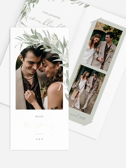 Carte de remerciements Brin de sauge