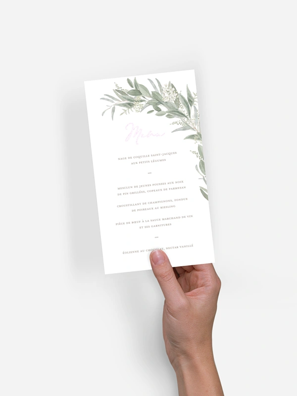Menu mariage Brin de sauge