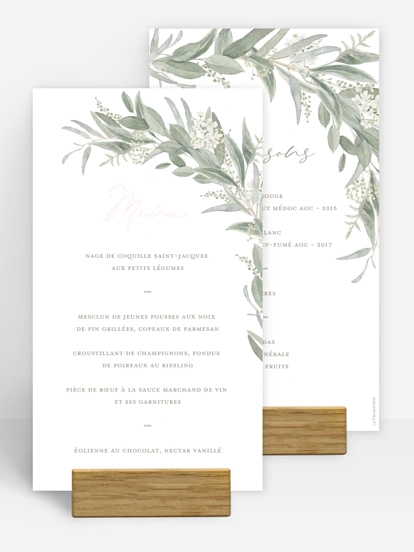 Menu mariage Brin de sauge