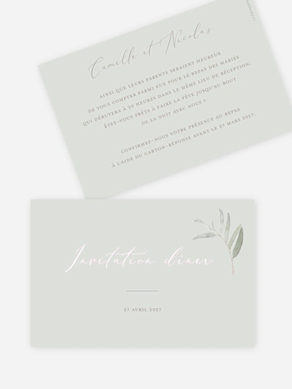 Carton d'invitation Brin de sauge