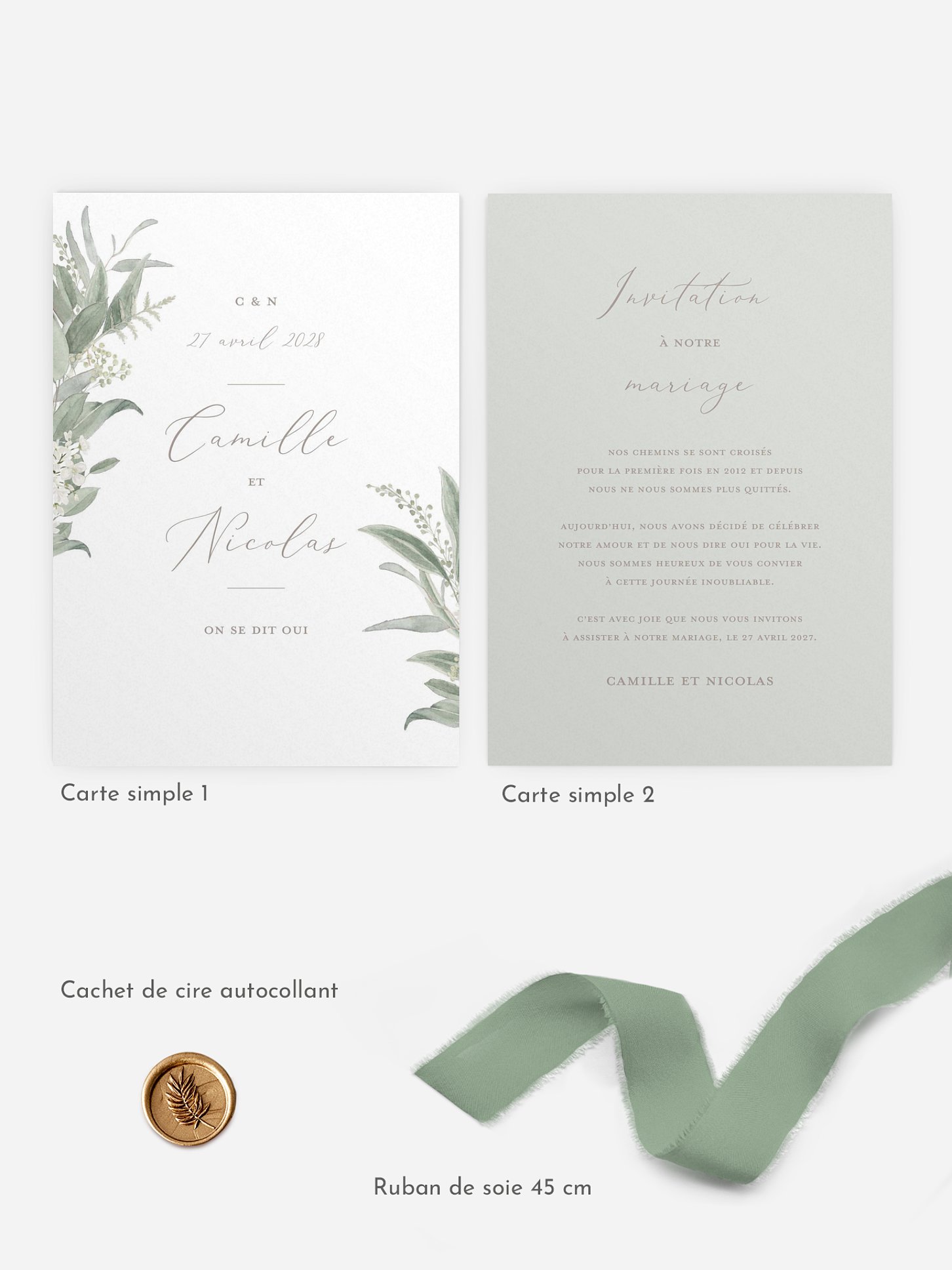 Faire-part de mariage Brin de sauge