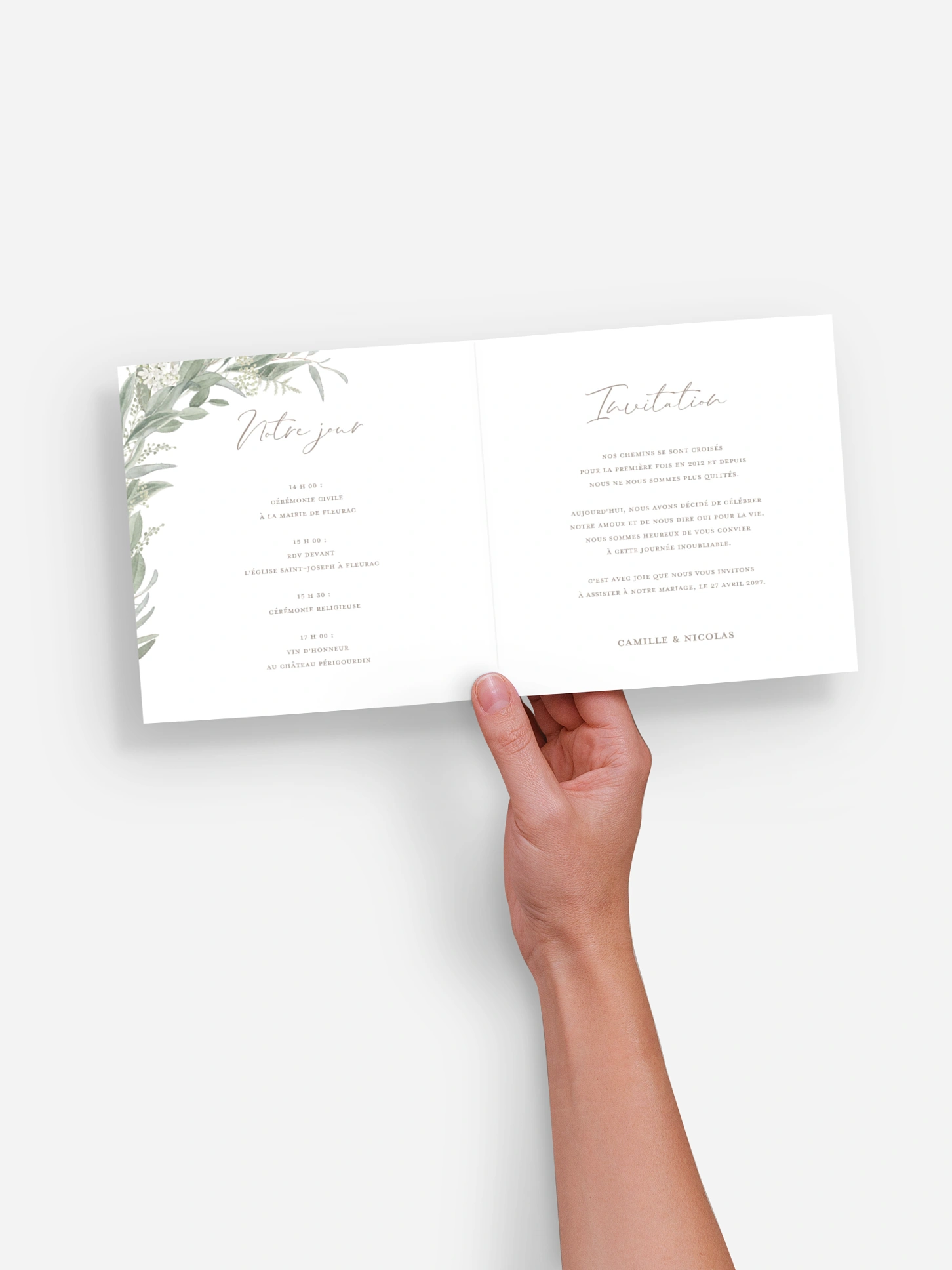 Faire-part de mariage Brin de sauge